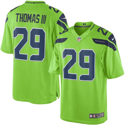 Men's Limited Earl Thomas III Nike Jersey Green - #29 Rush NFL Seattle Seahawks